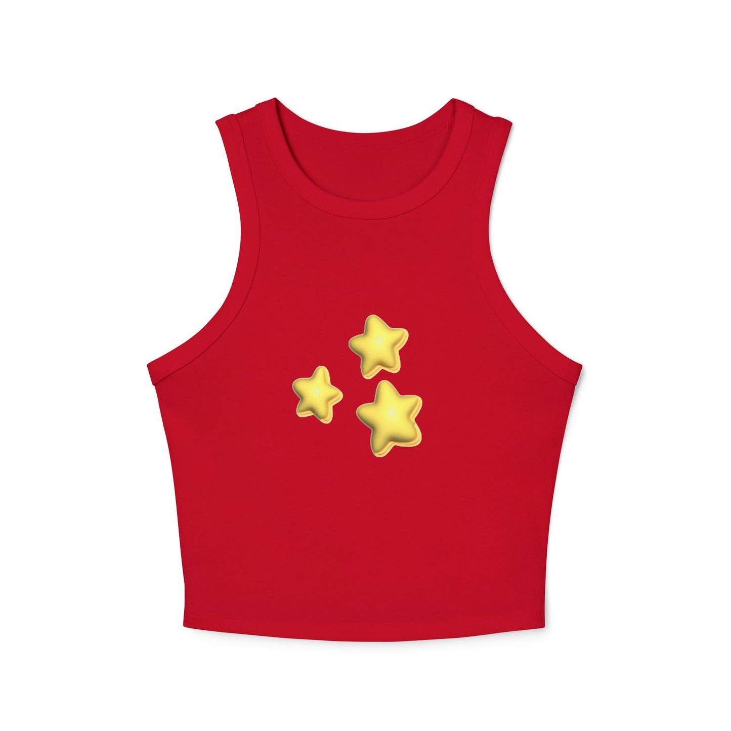 STARZ - Starry Women's Micro Rib Racer Tank Top, Summer Crop Top, Casual Athletic Wear, Festival Outfit, Beach Day Essential, Gift for Her