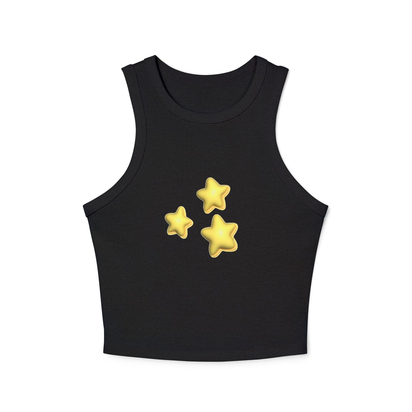 STARZ - Starry Women's Micro Rib Racer Tank Top, Summer Crop Top, Casual Athletic Wear, Festival Outfit, Beach Day Essential, Gift for Her