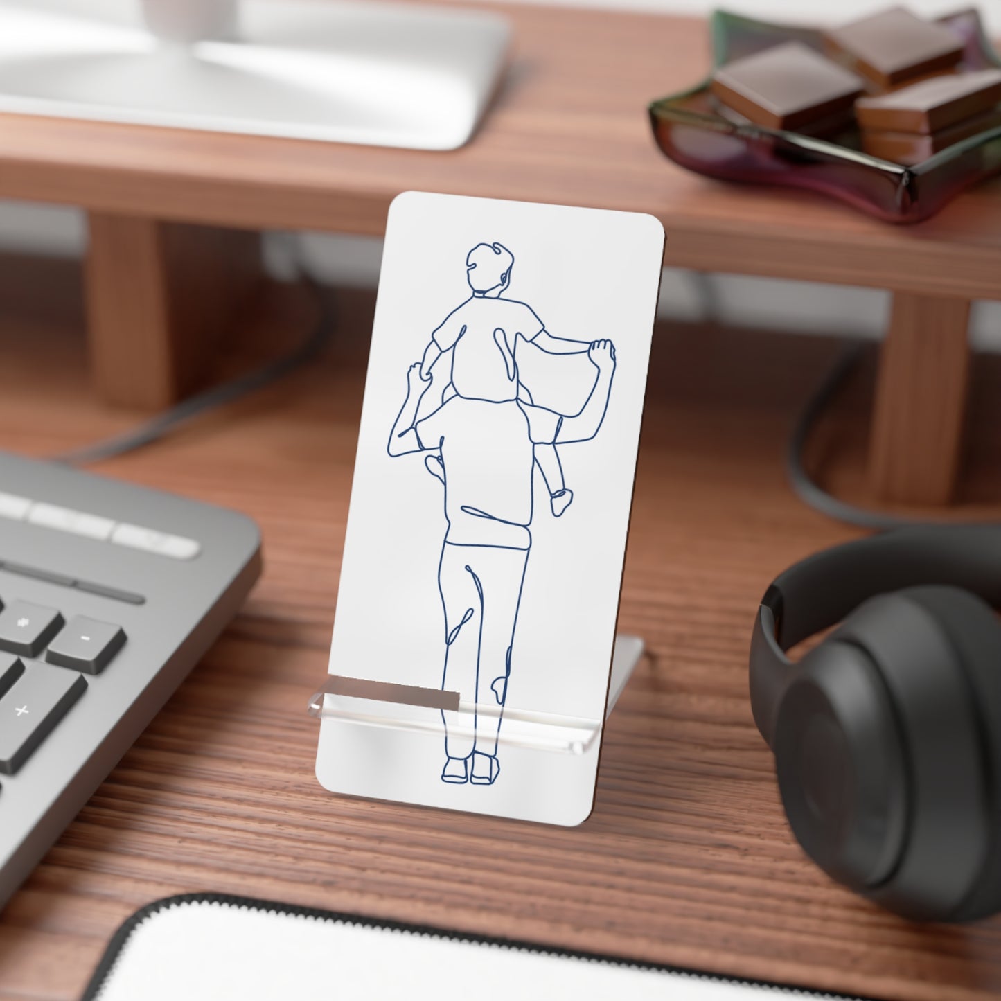 Me and Dad - Family Bonding Design, Desk Organizer, Gift for Parents, Minimalist Tech Accessory, Father's Day Gift, Birthday Gift