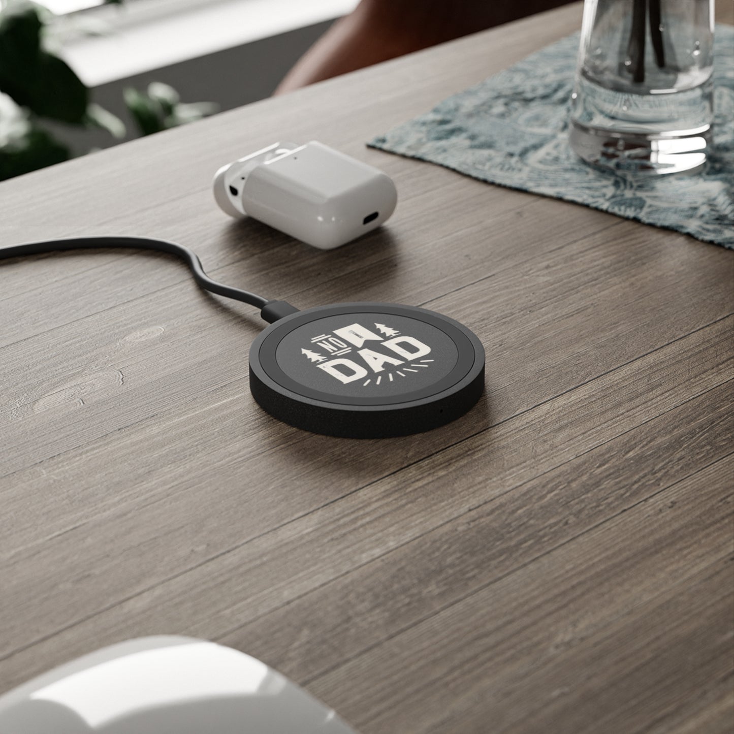 No.1 Dad - Wireless Charging Pad for Dads, No. 1 Dad Wireless Charger, Unique Gift for Father's Day, Tech Accessories, Eco-Friendly Charging Pad