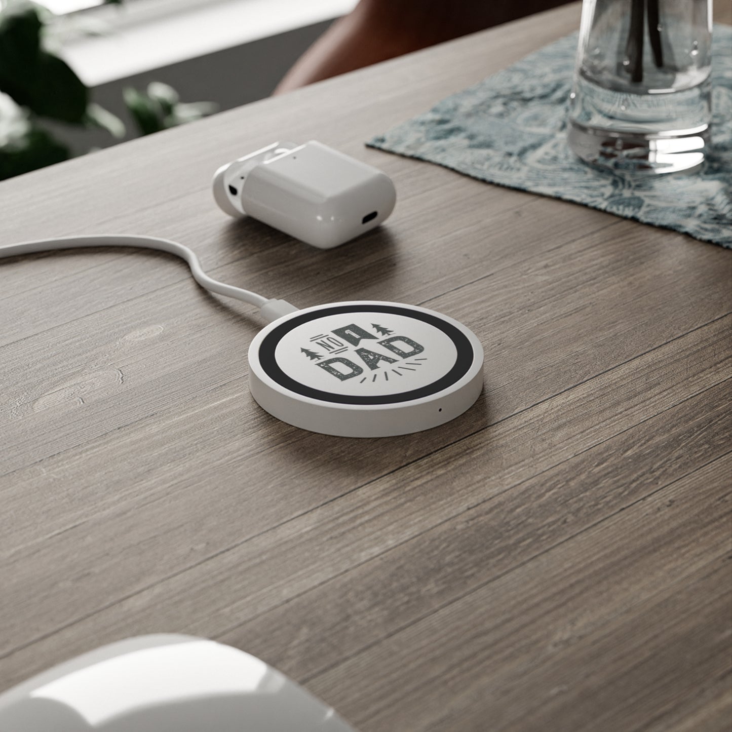 No.1 Dad - Wireless Charging Pad for Dads, No. 1 Dad Wireless Charger, Unique Gift for Father's Day, Tech Accessories, Eco-Friendly Charging Pad