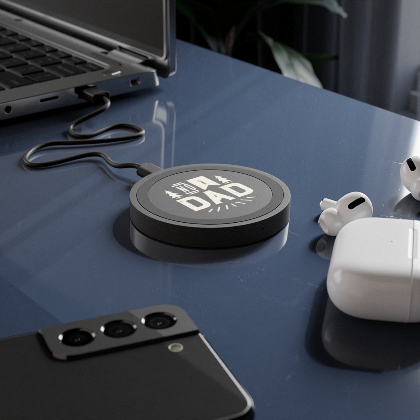 No.1 Dad - Wireless Charging Pad for Dads, No. 1 Dad Wireless Charger, Unique Gift for Father's Day, Tech Accessories, Eco-Friendly Charging Pad