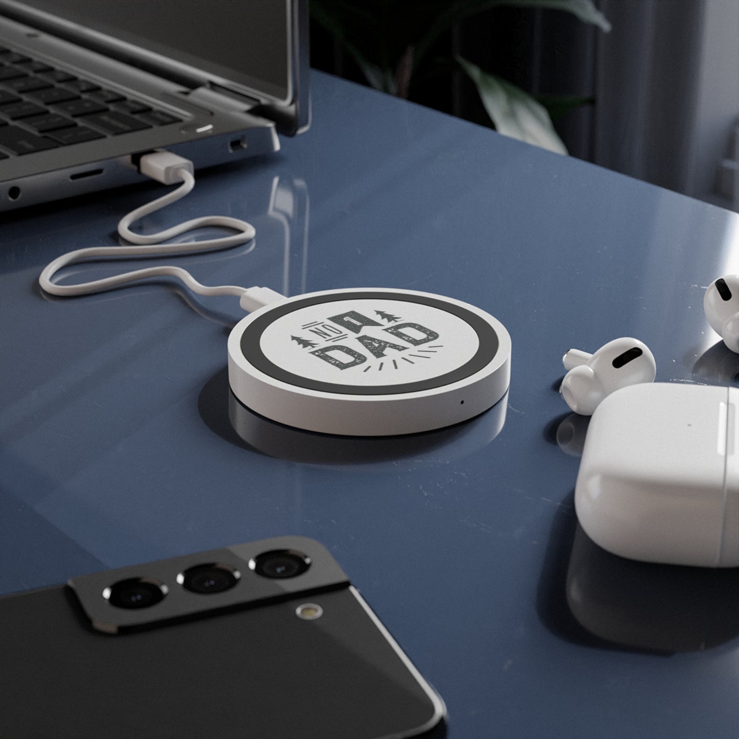 No.1 Dad - Wireless Charging Pad for Dads, No. 1 Dad Wireless Charger, Unique Gift for Father's Day, Tech Accessories, Eco-Friendly Charging Pad