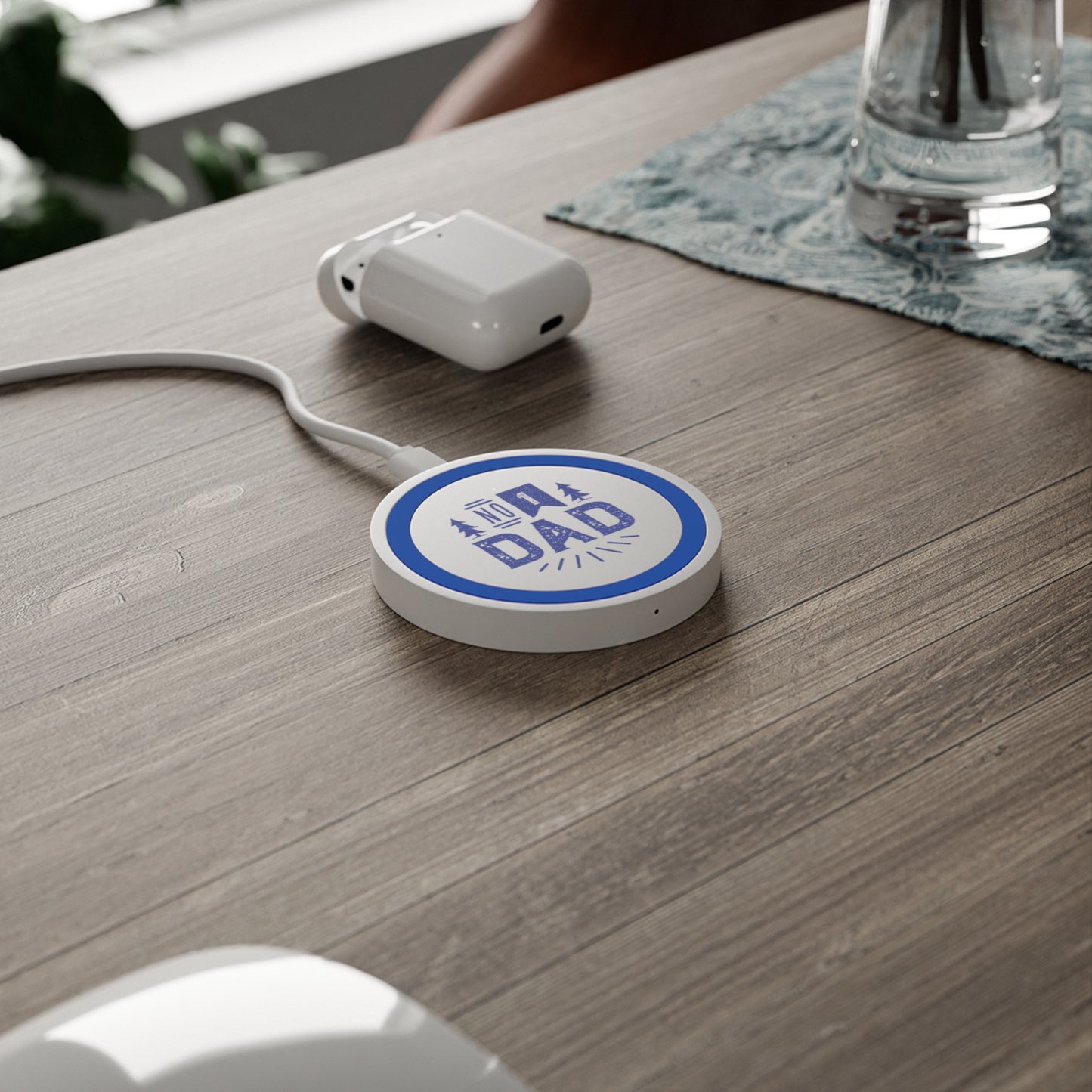 No.1 Dad - Wireless Charging Pad for Dads, No. 1 Dad Wireless Charger, Unique Gift for Father's Day, Tech Accessories, Eco-Friendly Charging Pad