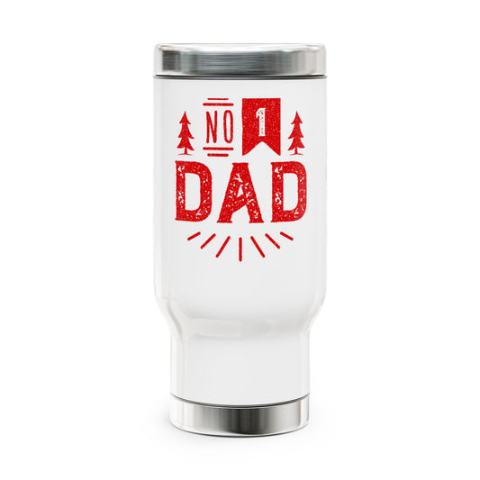 No.1 Dad Travel Mug | Stainless Steel Coffee Cup | Gift for Dad | Father's Day Mug | Dad Coffee Travel Cup | Camper Mug