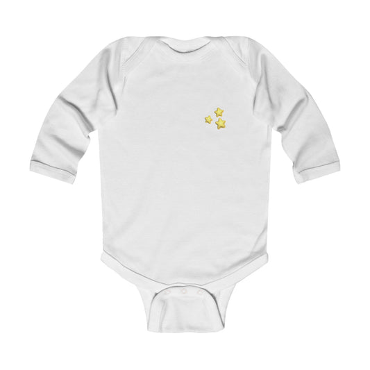 STARZ - Starry Infant Long Sleeve Bodysuit, Cute Baby Outfit, Newborn Gift, Baby Shower Present, Stylish Infant Wear, Toddler Clothing
