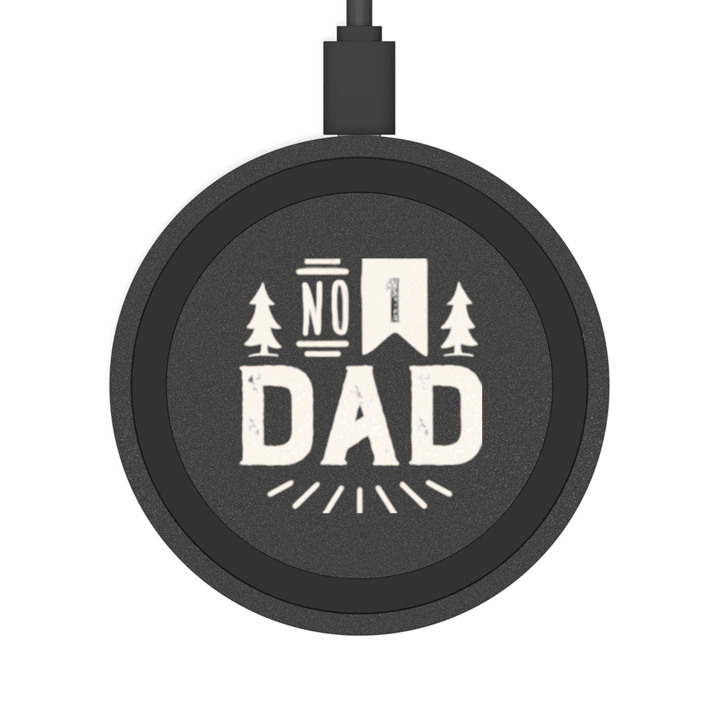 No.1 Dad - Wireless Charging Pad for Dads, No. 1 Dad Wireless Charger, Unique Gift for Father's Day, Tech Accessories, Eco-Friendly Charging Pad