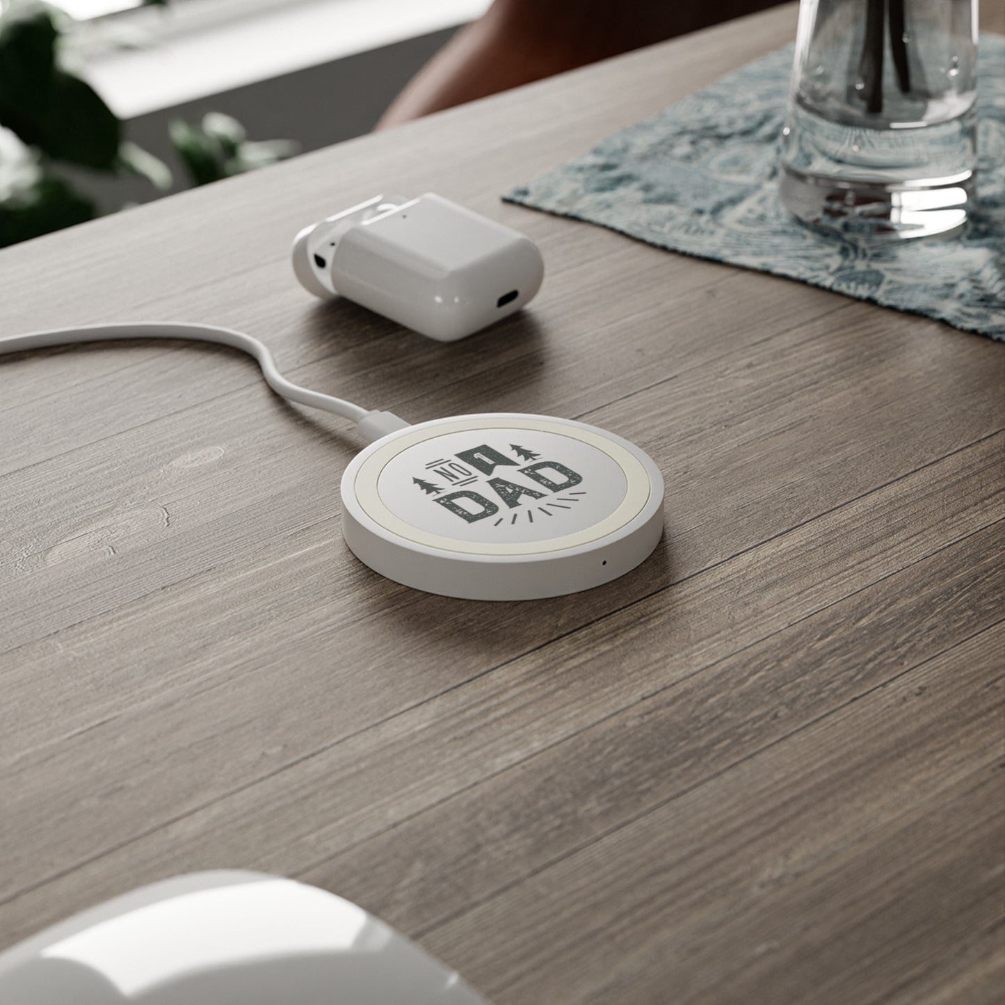 No.1 Dad - Wireless Charging Pad for Dads, No. 1 Dad Wireless Charger, Unique Gift for Father's Day, Tech Accessories, Eco-Friendly Charging Pad