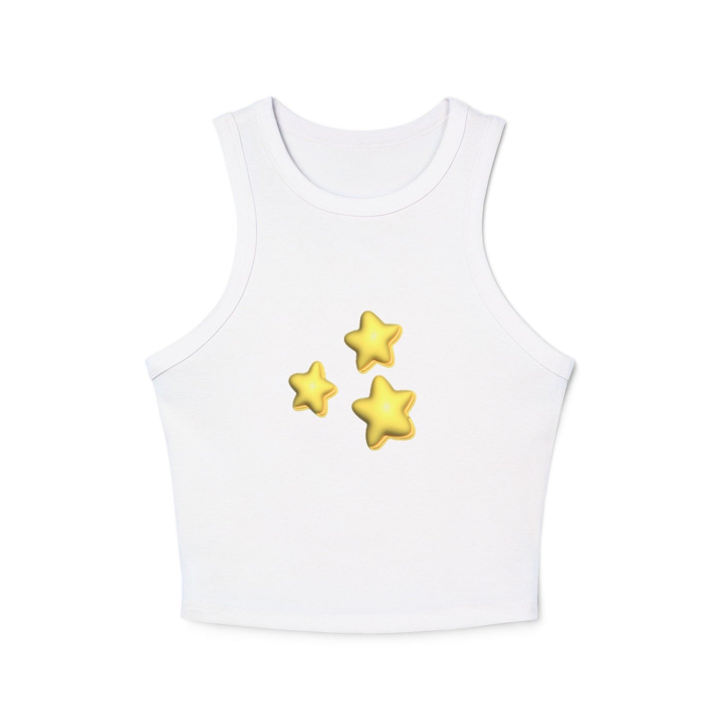 STARZ - Starry Women's Micro Rib Racer Tank Top, Summer Crop Top, Casual Athletic Wear, Festival Outfit, Beach Day Essential, Gift for Her
