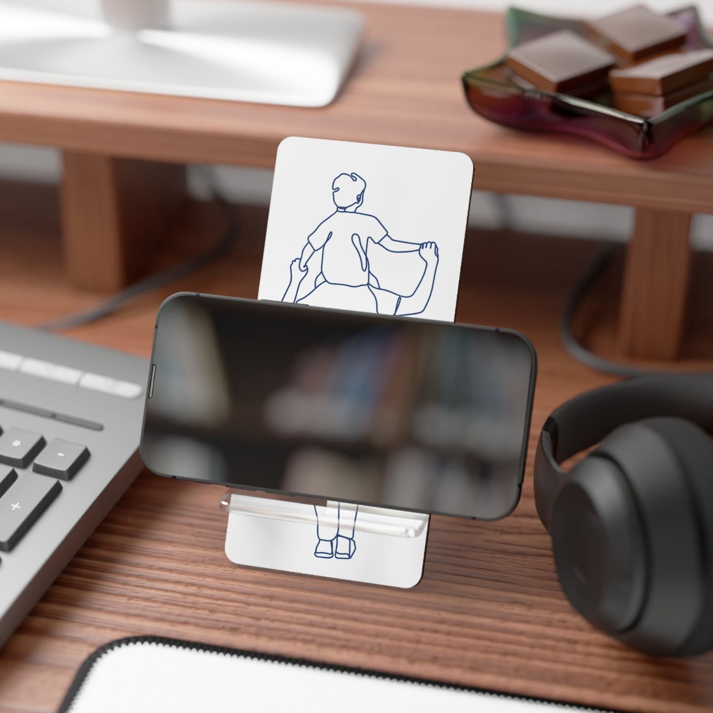 Me and Dad - Family Bonding Design, Desk Organizer, Gift for Parents, Minimalist Tech Accessory, Father's Day Gift, Birthday Gift