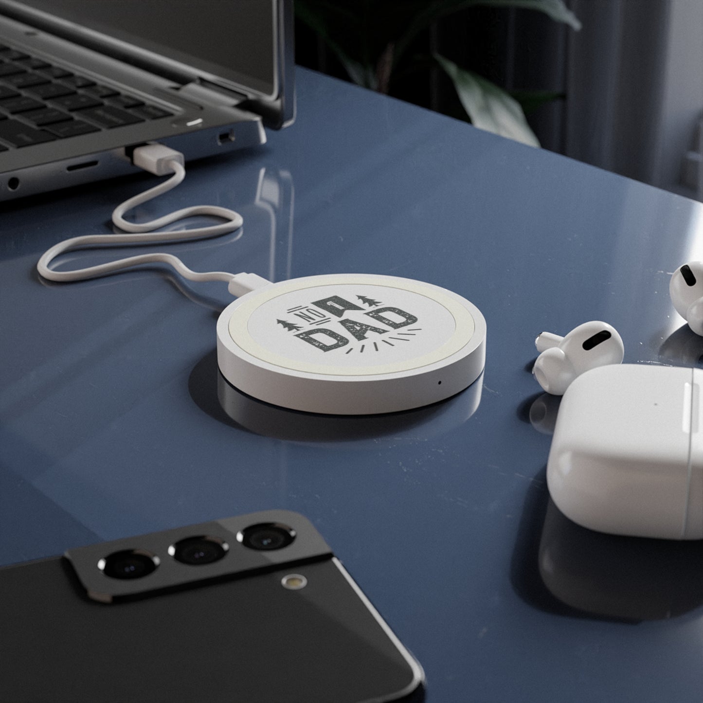 No.1 Dad - Wireless Charging Pad for Dads, No. 1 Dad Wireless Charger, Unique Gift for Father's Day, Tech Accessories, Eco-Friendly Charging Pad