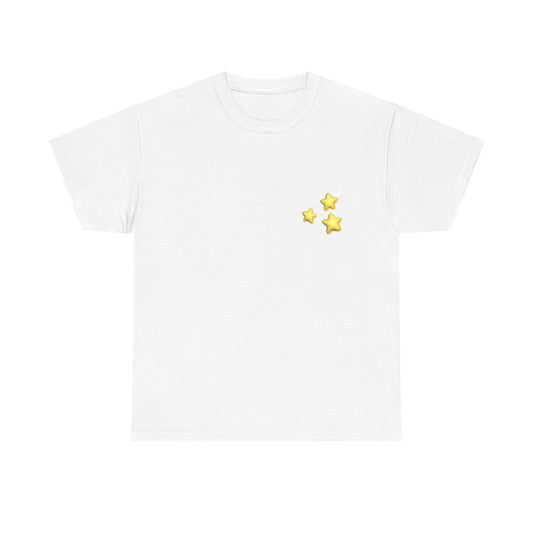 STARZ - Starry Nights Unisex Heavy Cotton Tee | Cozy Graphic T-Shirt for Dreamers, Casual Wear, Birthday Gift, Star Lover Apparel